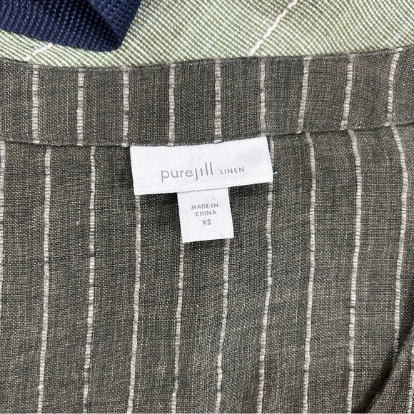 Pure Jill J Jill linen button down tunic top - Picture 5 of 6